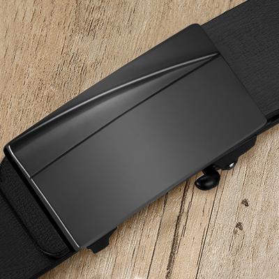Ремень из натуральной кожи мужской с автоматической пряжкой Toothless Business Cowhide для мужских брюк