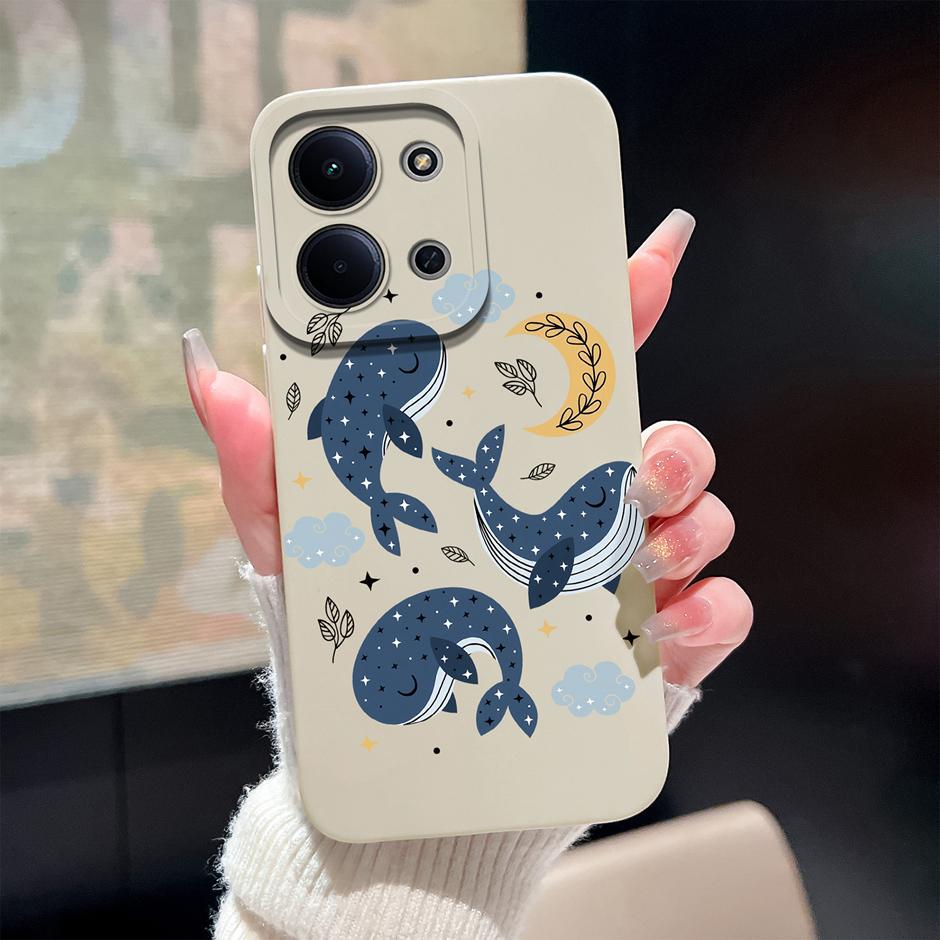 Чехол для Xiaomi Redmi 15C 14C 13C 12C Сияющий Цветочный Горный Ударопрочный Защитный Модный Чехол для Redmi15C redmi14c Coque