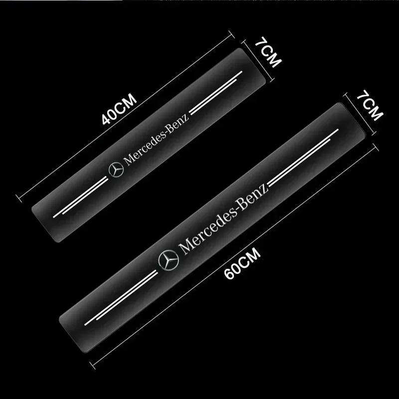 QBL2   Car Threshold Protector Transparent Decorative Badge Sticker For For Mercedes Benz AMG C E S A GLE CLC clase W221 W205 W176 W177