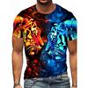 Новая модная футболка с принтом животных 3D, мужская и женская летняя повседневная футболка с короткими рукавами и принтом животных, футболка большого размера с круглым вырезом