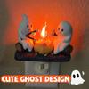 Ghost Campfire Flickering Nightlight Halloween Spooky Bonfire Twinkle Night Lights