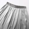 2026 Spring Elegant High-Waisted A-Line Pleated Midi Skirt for Women