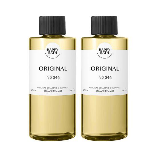 HAPPY BATH Веганское масло для тела Original Collection, 2 шт. (250 мл + 250 мл)