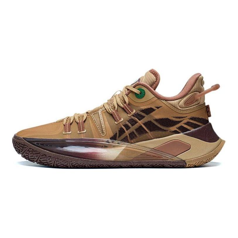 Li Ning CJ2 University амортизирующие нескользящие износостойкие низкие баскетбольные кроссовки мужские коричневые ABAS001-5