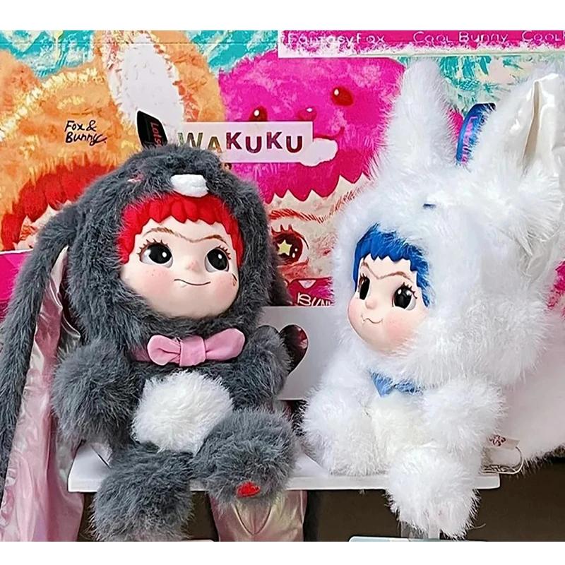 Bandai Wakuku Плюшевый кулон-сюрприз Серия 'Дневник шалостей' Лиса и Кролик Подарок на День Рождения Рождество Милый Орнамент Mystery Box@@@