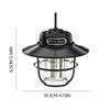 Retro Portable Camping Lantern Waterproof Emergency Light Stepless Dimmable Hanging Tent Lamp for Outdoor Hiking