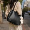 Solid Color PU Leather Shoulder Bag Korean Style Handbag Crossbody Bag Underarm Bag  Commuting