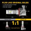AUXITO H11 H8 Комплект светодиодных фар Ближний Дальний Свет Супер Яркий 24000Лм EOA