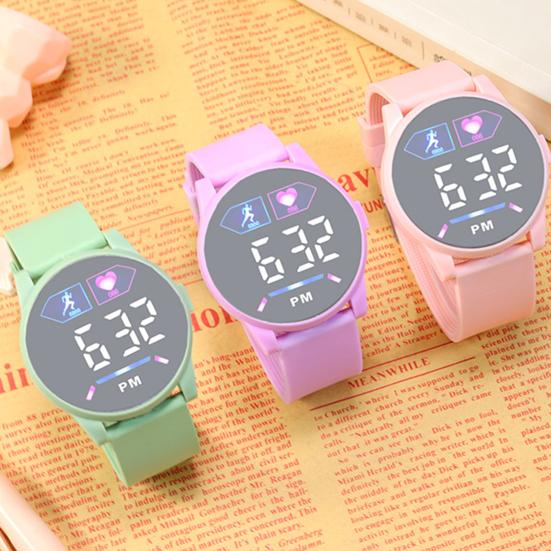 Умные часы LED Электронные наручные часы Силиконовый экран Дисплей Ремешок Детский Спорт Фитнес-трекер
