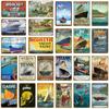 Classic Titanic Travel Boat Metal Tin Signs New Zealand Europe Hongkong Vintage Plaque Pub Bar Club Home Decor Wall Poster YJ024