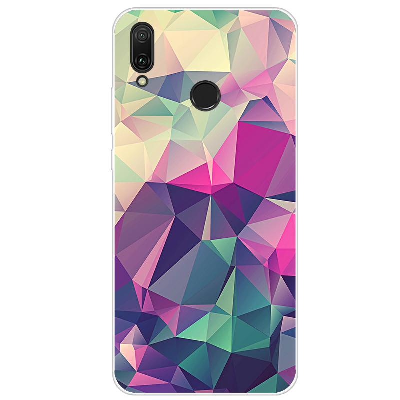 Милый мягкий бампер с рисунком для Huawei Y6 Y7 Y9 Y5 2019, тонкий прозрачный силиконовый чехол для телефона Huawei Y 9 7 6 5, чехол