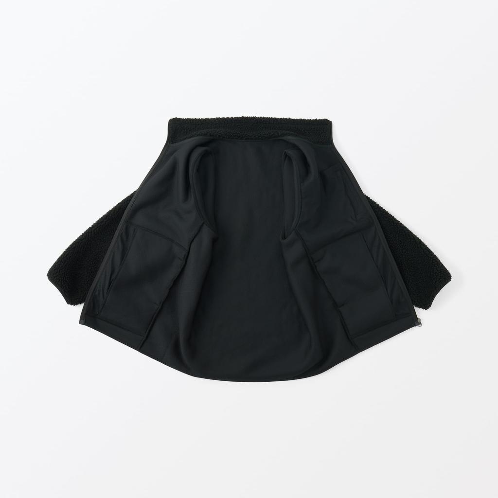 Мужская флисовая куртка MUJI на боа, черная, размер S, AB1LAA3A