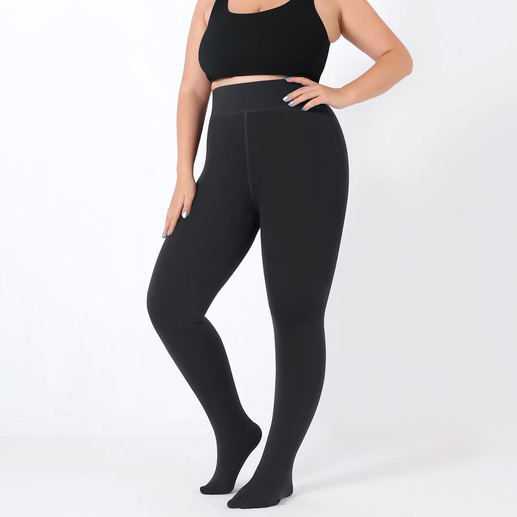 Winter High Nessaj Women Leggings Elasticity Plus Size Tights Plus Velvet Leggings With Socks 320g