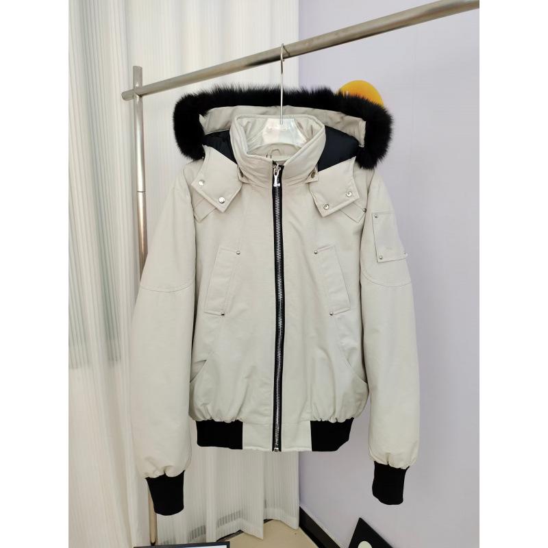 Мужская пуховая куртка Moose с капюшоном и воротником из лисьего меха