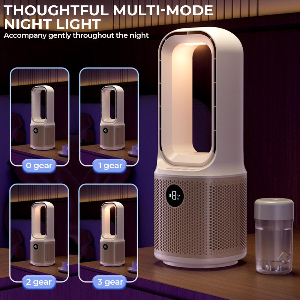 Безлопастной настольный вентилятор с 9 режимами скорости и сенсорным управлением, портативный кондиционер, охлаждающий вентилятор, башенный воздухоохладитель для офиса, спальни