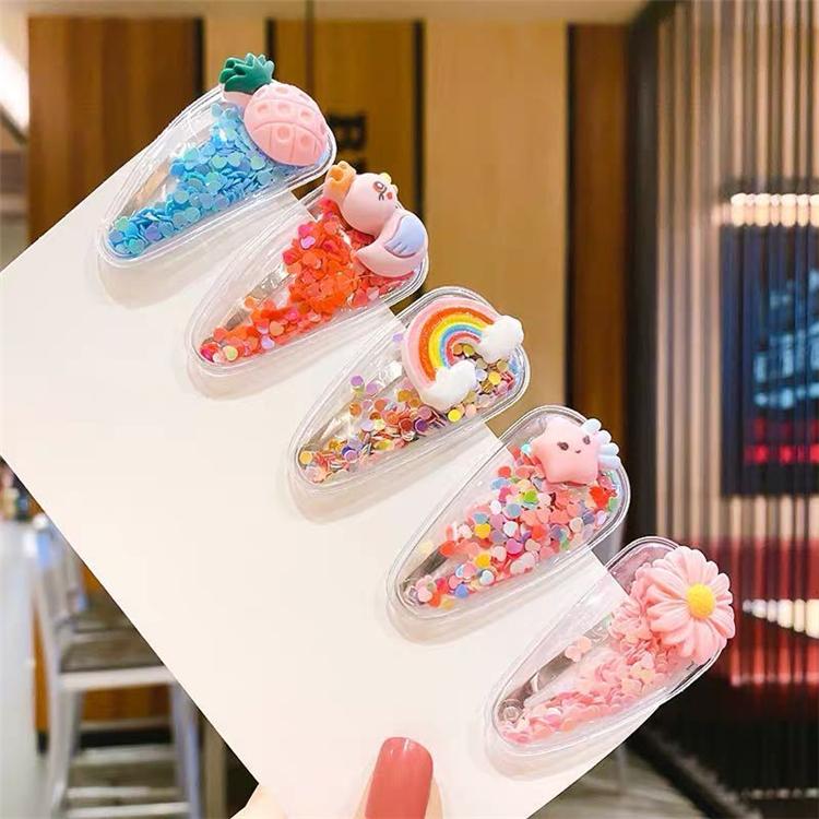 5Pcs/Pack Fashion Korean Children Hair Clips Sweet BB Hair Pins Cute Fruit Animal Baby Accessories