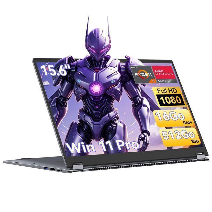 Портативный ИИ-ПК 15,6" 2-в-1 Сенсорный Full HD, AMD Ryzen 5 7430U(до 4 ГГц),DDR4 16 ГБ ОЗУ 512 ГБ SSD, Windows 11 PRO, HDMI
