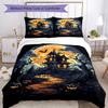 Halloween Bedding Set Breathable Duvet Cover with Pillowcases Decorative Bed Linen for Bedroom Home Decoration Birthday Gift