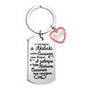 1Pc Love Accessories Commemorative Gift Russian Keychain Fashion Accessories Engraved Keychain Simple Style Stainless Steel