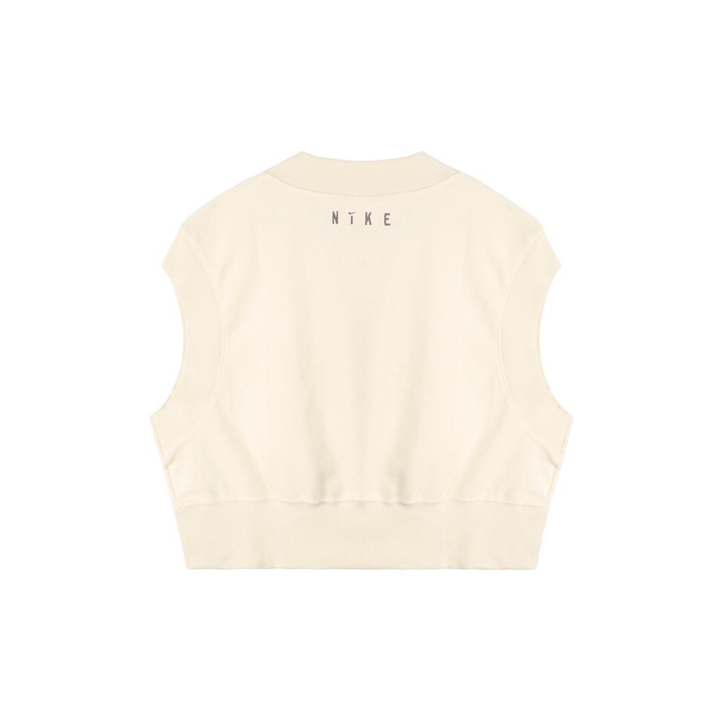 Nike Однотонный свободный повседневный жилет с V-образным вырезом, женские топы, цвет кокоса и молока FV4010-113