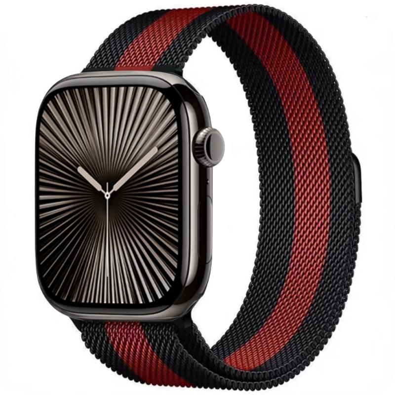 Ремешок «Миланская петля» для Apple Watch Ultra 49 мм 10 42 мм 46 мм 9 8 7 45 мм 41 мм Металлический дышащий ремешок для IWatch 6 5 4 3SE 44 мм 40 мм