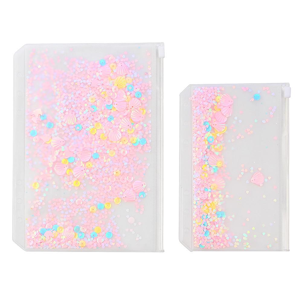 Прозрачный держатель для карт из ПВХ с сумкой для документов на молнии с 6 отверстиями для сумки A5 A6, аксессуары для дневника и планировщика