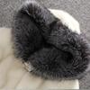 Overcoat Mid-length Hooded Design Faux Fur Women Outwear Coat for Winter