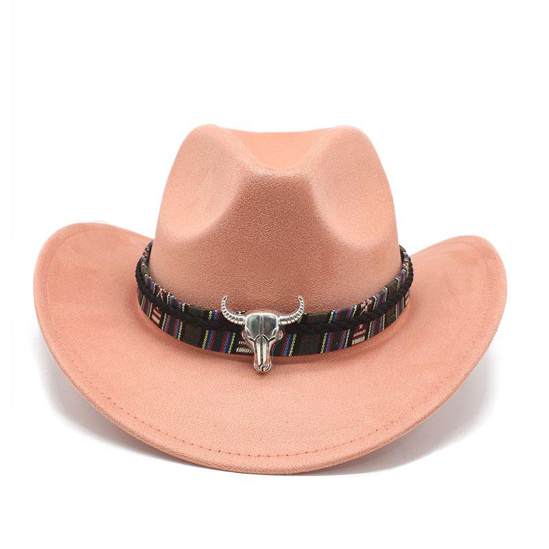 Suede Ethnic Style Top Hat Western Cowboy Hat Tibetan Performance Hat Men'S Retro Woolen Hat
