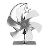 Stove Fan 6 Blades Fireplace Fan Heat Powered Fast Wind Circulation Half Moon Pattern Thermoeletric
