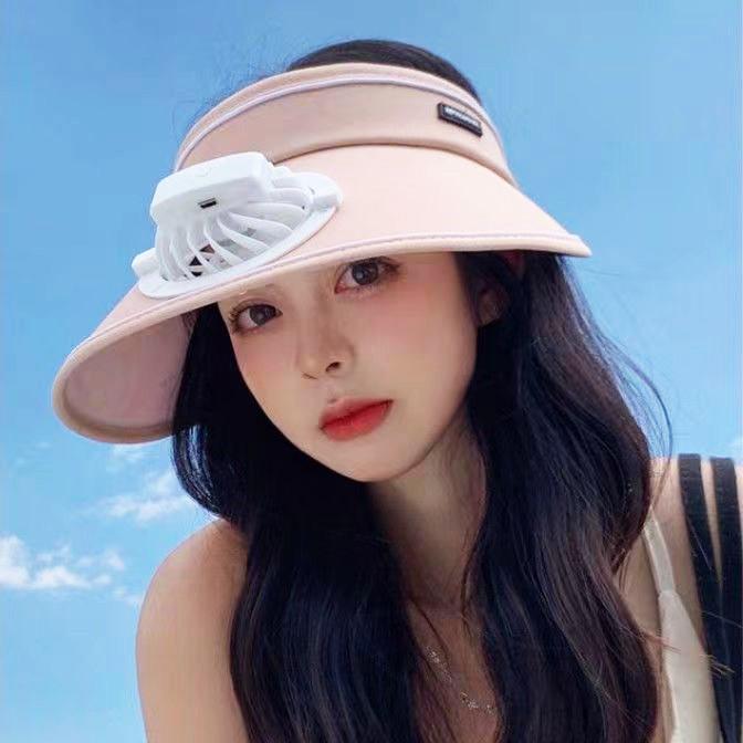 Fan Usb Charging Hat Sun Protection Cap Breathable Lightweight Outdoor Portable