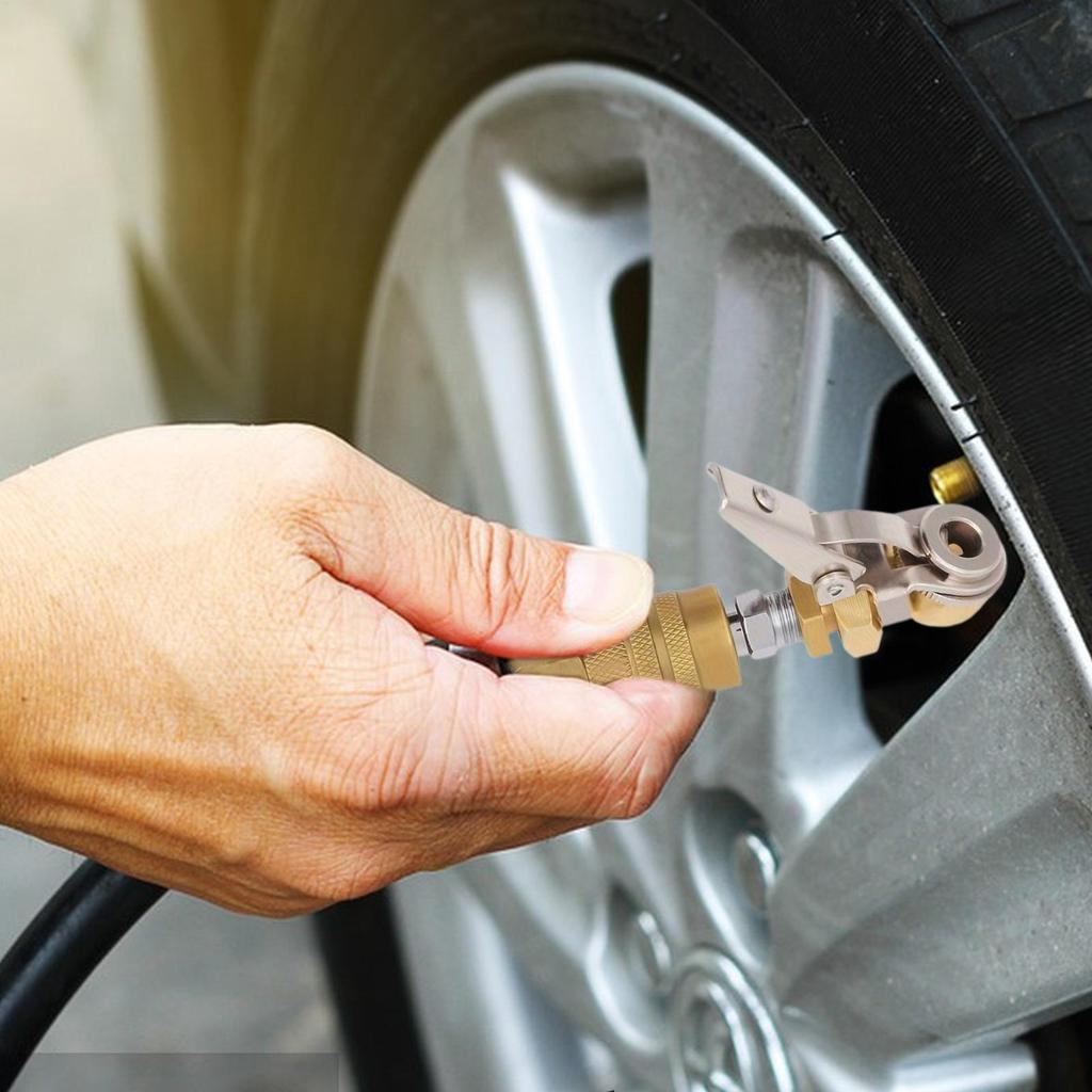 Locking Air Chuck Heavy Duty Leak-Proof Compressor Accessories Car Locking Tire Air Chuck Nozzle For Motorcycle RV Truck Bike