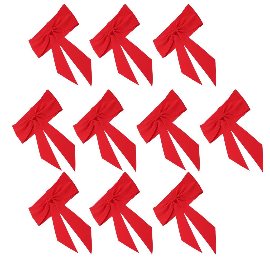 10pcs Chair Sashes Exquisite Reusable Chair Bows for Hotel Weddings Meetings Chair Decoration