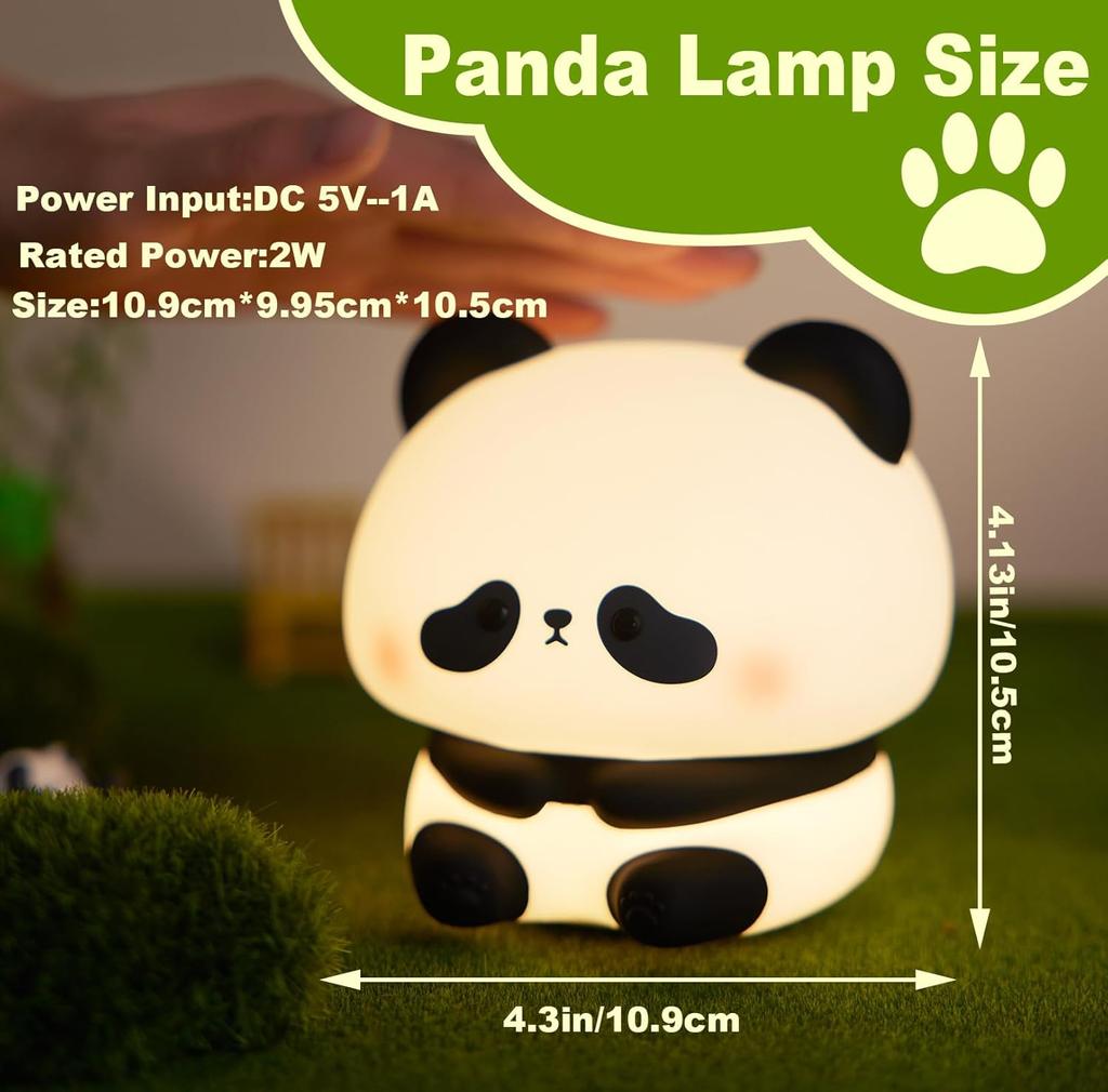 Cute Panda Night Light,Touch-Control Dimmable Bedside Lamp,Timer Desk Lamp,Chargeable.Mood Lighting Home Decor,Perfect Gift.