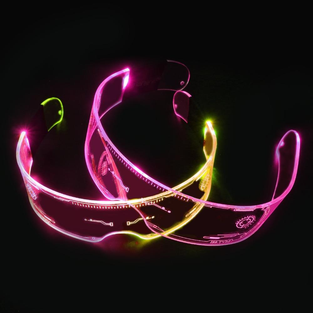 Colorful Goggles Luminous Festival Performance Props Cool LED Glasses  for Music Bar KTV