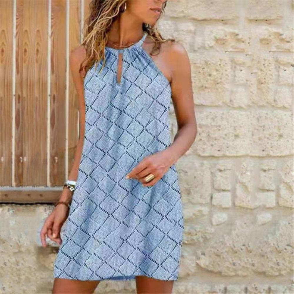 Summer Halterneck Sexy Printed Dress