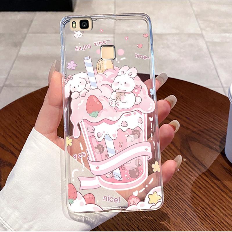 Soft Case For Huawei P9 Lite 2016 Back Cover Cute Love Rabbit Clear TPU Casing for Huawei P9Lite VNS-L31 VNS-L21 Bumper 5.2 inch