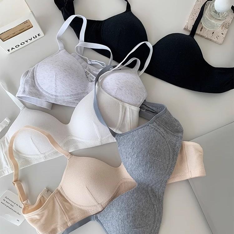 Girls bras, underwear, women's small breasts gathered without steel rims, thin seamless anti-sagging bra