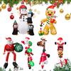 Lighted Christmas Inflatable Figurine Large Cute Blow Up Snowman Penguin Gingerbread Man