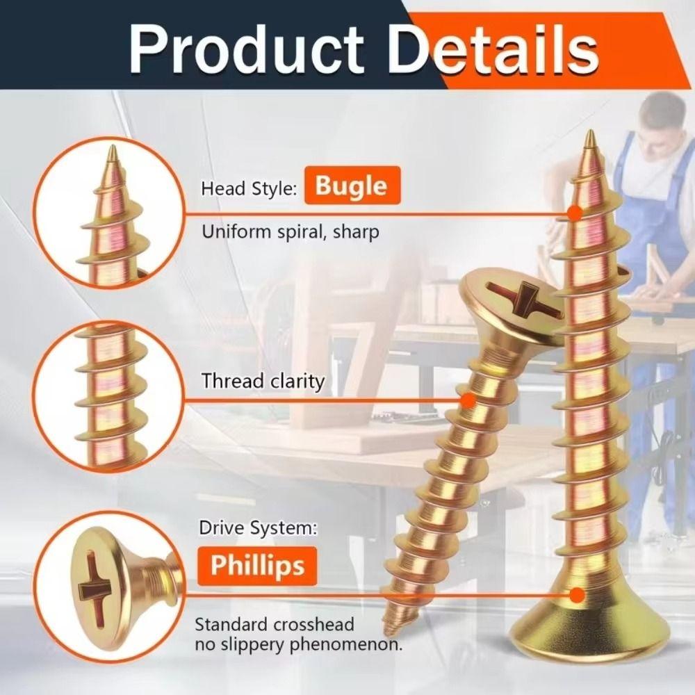 Wood Screw Deck Screws M 3.5 Wood Screws Boxed Self-Drilling Wood Screws Flooring Installation