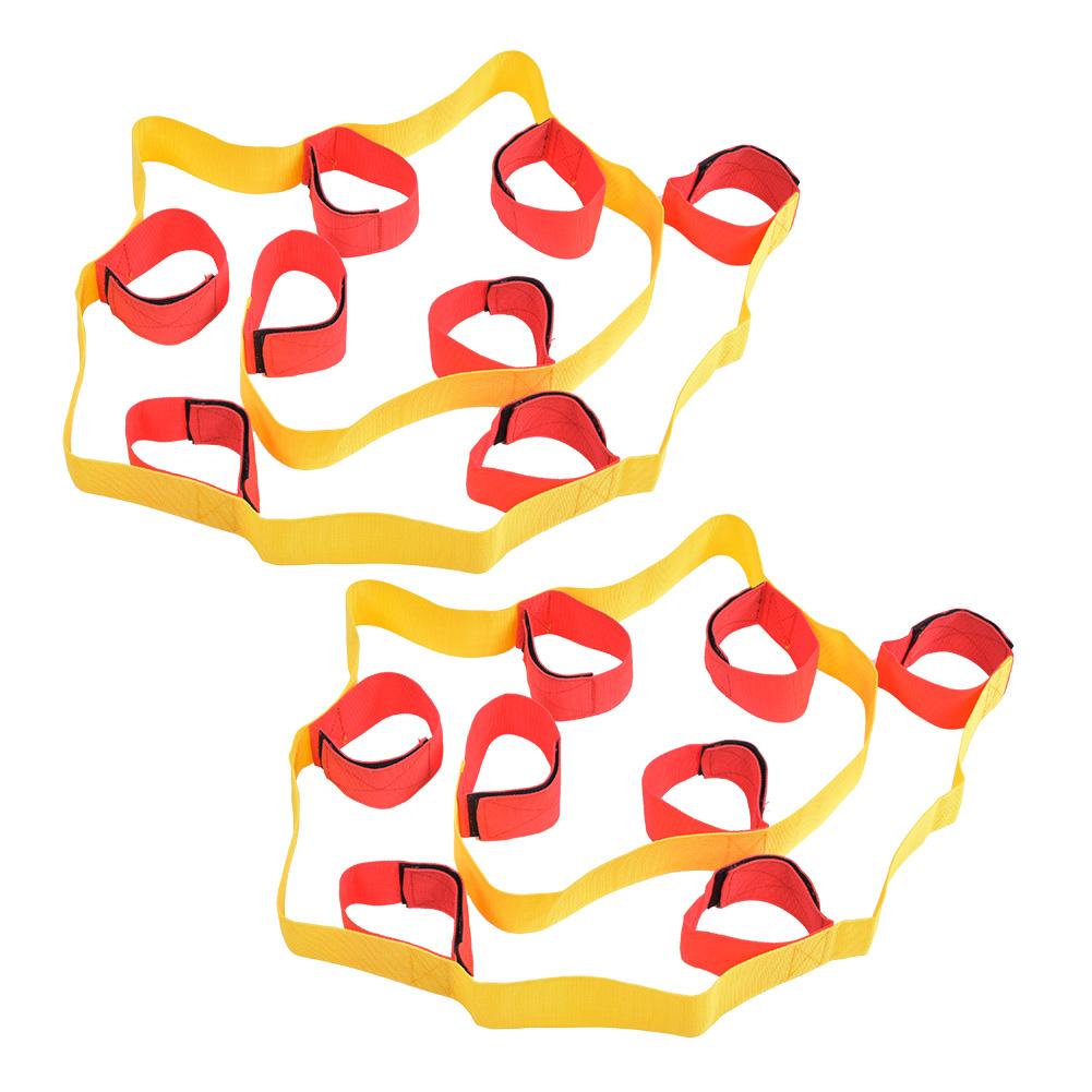 1Pair Outdoor Sport Equipment Multiplayer Legged Fixed Belt Teamwork Game Interactive Toys8 People