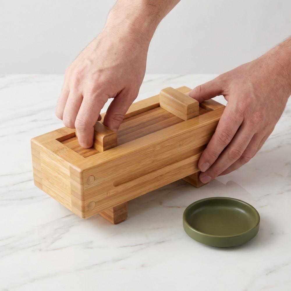 Bamboo Wooden Rectangular Sushi Press Mold Rectangular Wooden Sushi Mold Box Meal Prep