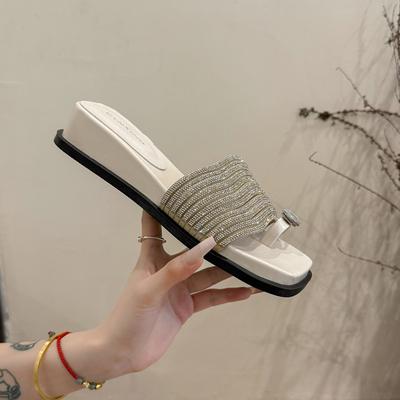 Тапочки Женские Летние Шлепанцы Модная Обувь Резиновые Шлепанцы На Каблуке Мюли Pantofle Роскошные Мягкие Гавайские Высокие Блестящие 2025