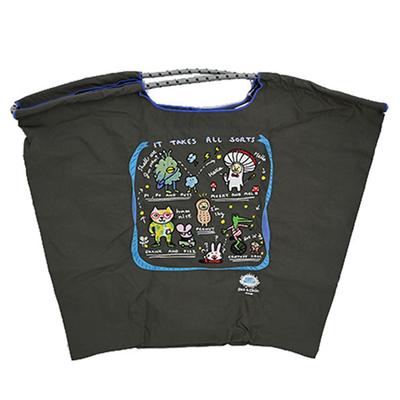 Ball Chain Authentic TAKES ALL SORTS L Size BOBBY DAZZLER Eco Bag Tote Bag Embroidery Gift Hideaki Mihara 322105 & B.IT (C.GRAY, L)