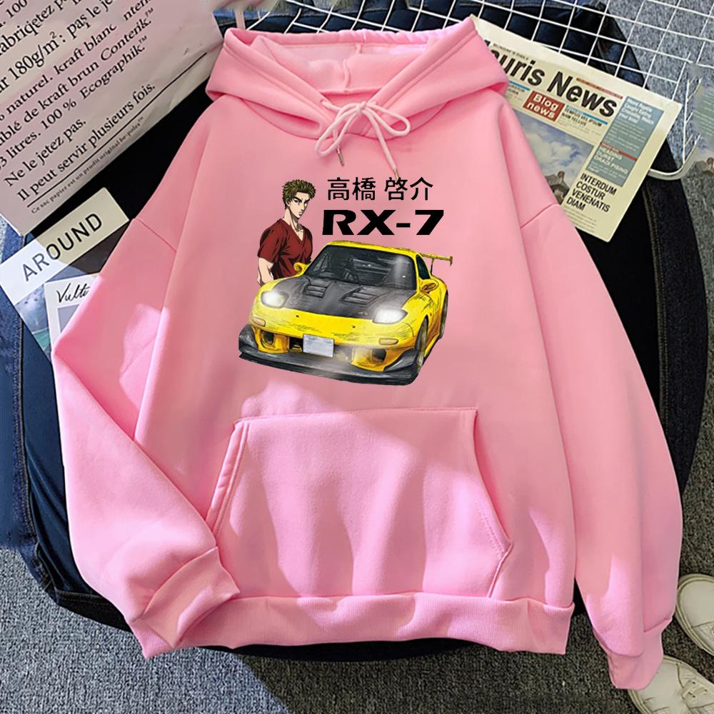 Худи Манга Fujiwara Tofu Shop Мужское Женское FD RX7 Кейсуке Такахаши Топы Толстовка с Капюшоном Свободный Флис