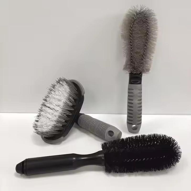 Heavy Duty Wheel Rim Cleaning Brush - Car/Truck Tire Scrub Tool with Long Handle