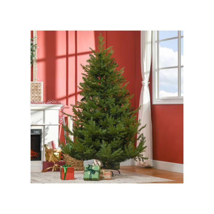 Sapin de Noël artificiel - MUVOE - Nordmann artificiel - 180 cm - 1942 pointes - branches auto-déployantes