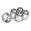 VW New 4 pcs Metal Car Wheel Valve Caps Stem Covers for VW Volkswagen Golf Polo Passat Tiguan Touran Jetta Accessories