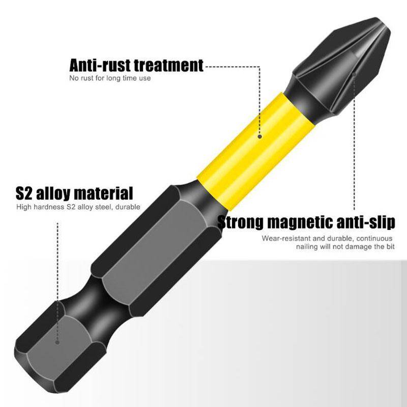 S2 Крестовая магнитная головка бита электрическая дрель электрическая отвертка головка бита высокая твердость нескользящая крестовая головка бита инструменты