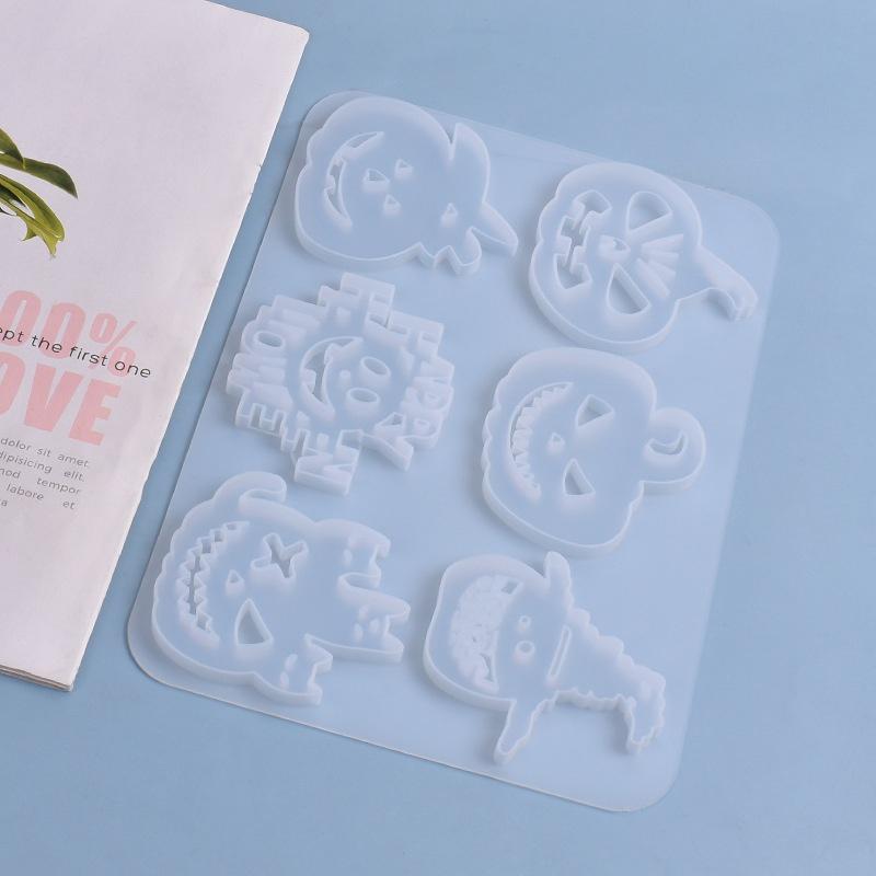 Декор на Хэллоуин Забавный Тыквенный Фонарь Силиконовая Форма DIY Тыквенный Кристалл Формы Из Эпоксидной Смолы Список Комнат Инструменты Для Украшения Торта