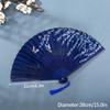 Vintage Silk Folding Hand Fan Chinese Japanese Bamboo Fans Craft Gifts Women Dance Performance Props Home Decoration Ornaments